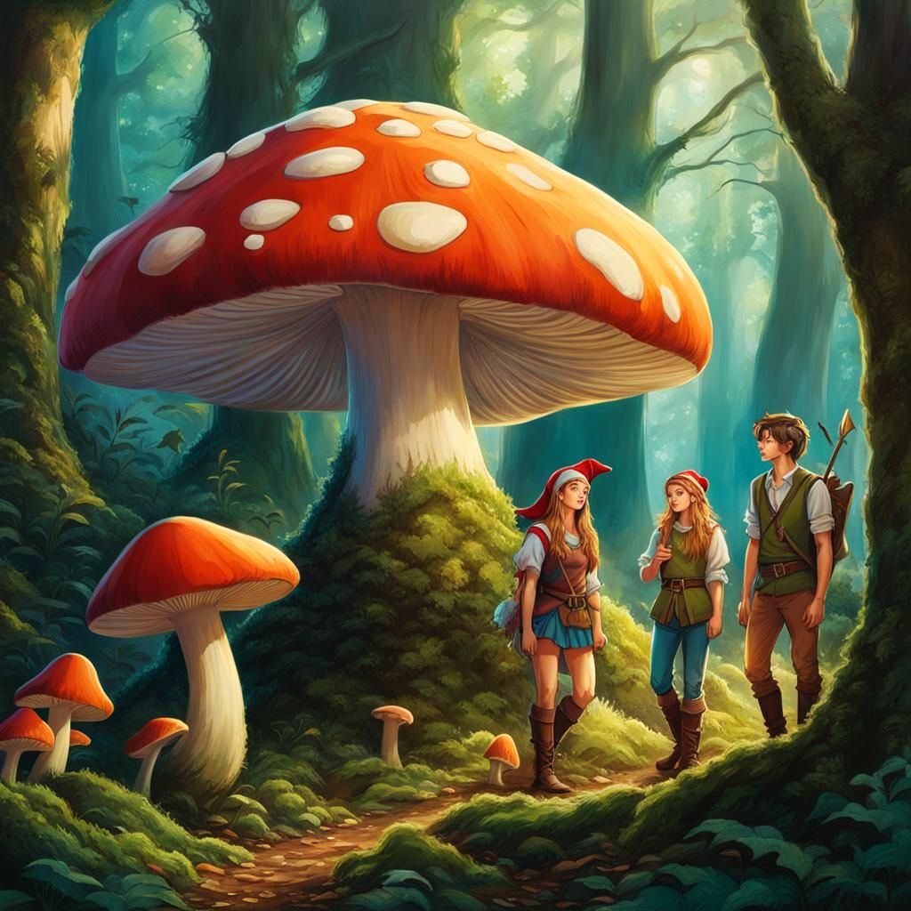 Teenagers Discover Elves in Magical Mushroom Forest
