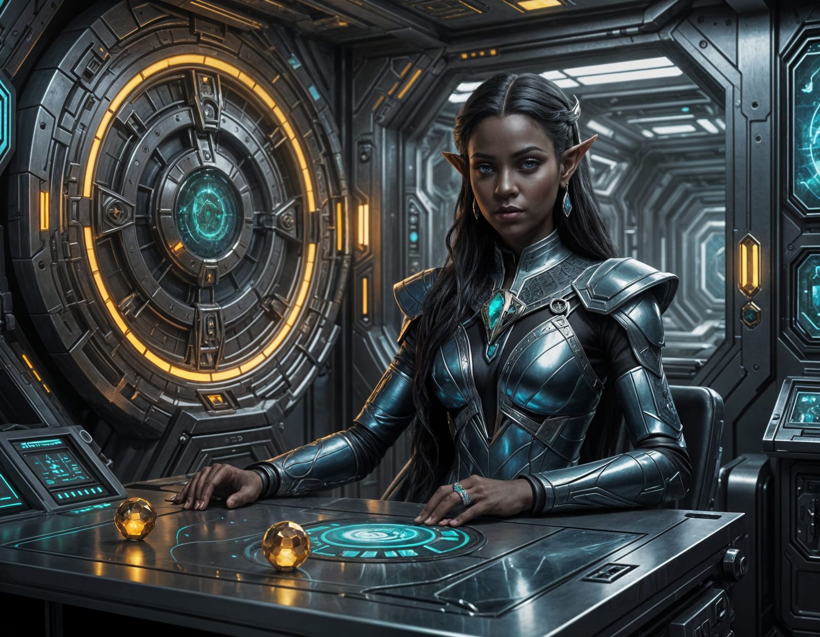 Romulan Warrior in Medical Station Attire