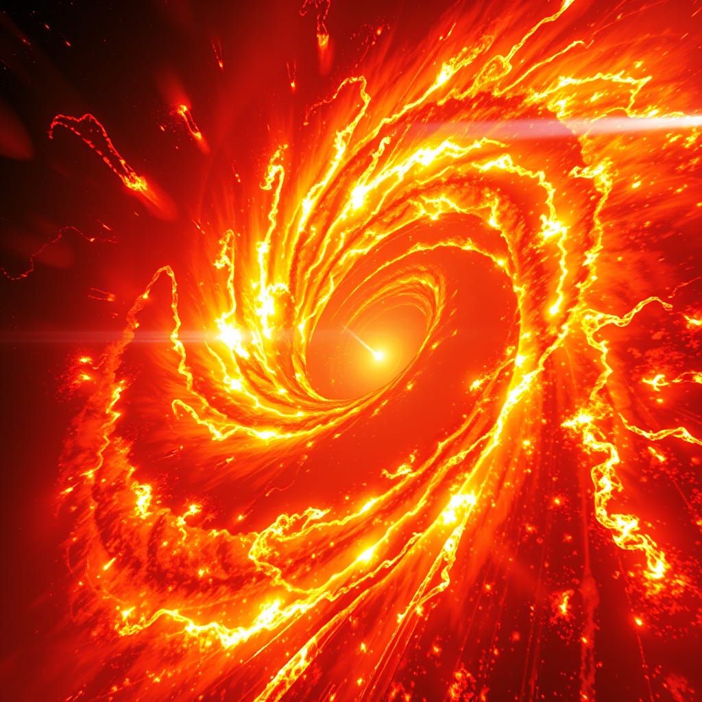 Cosmic Fire Vortex on the Sun with Solar Flares