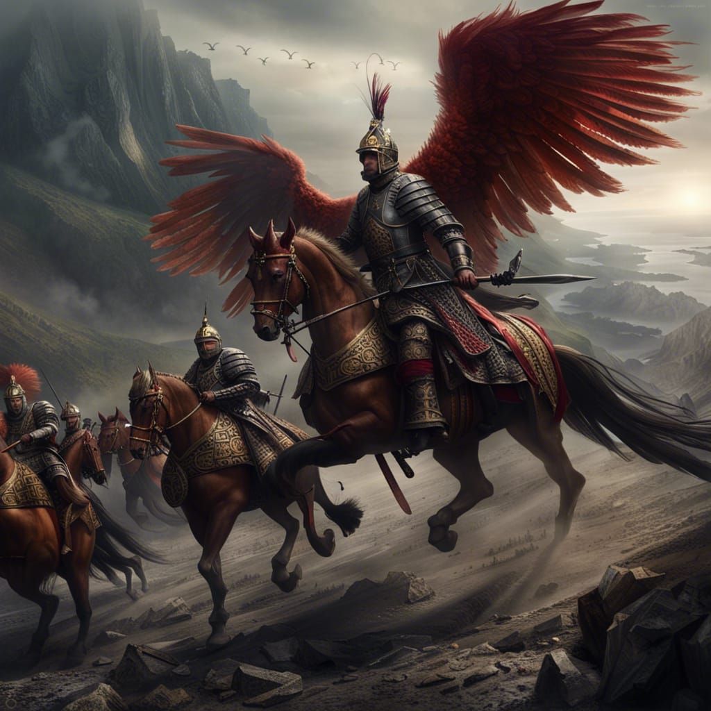 Winged Hussars Charge: Epic Digital Painting