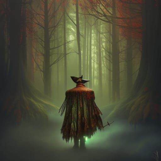 Grotesque Bogeyman Portrait in Surreal Neo-Gothic Style