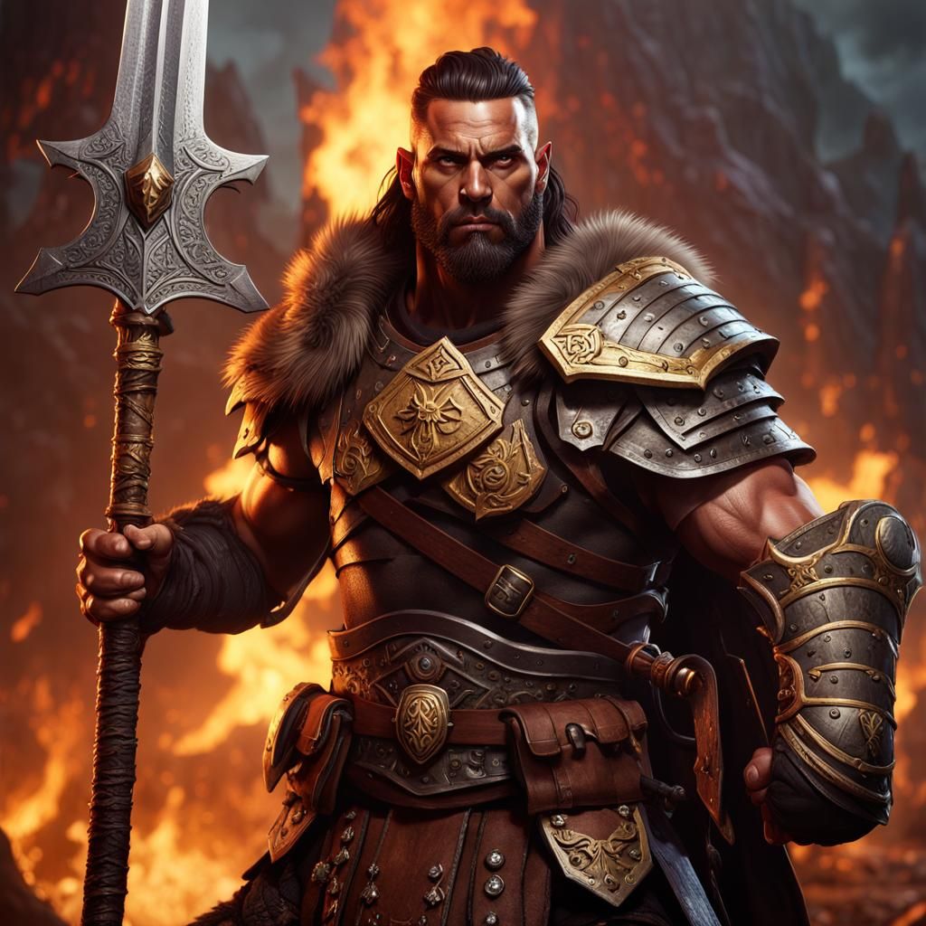 Goliath Barbarian Portrait from Dungeons and Dragons