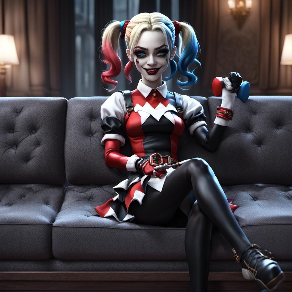 Baby Harley Quinn 3D Anime Art