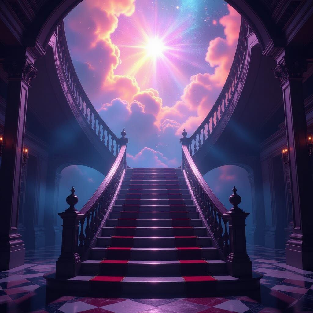 Stairway to a Colorful, Magical Sky