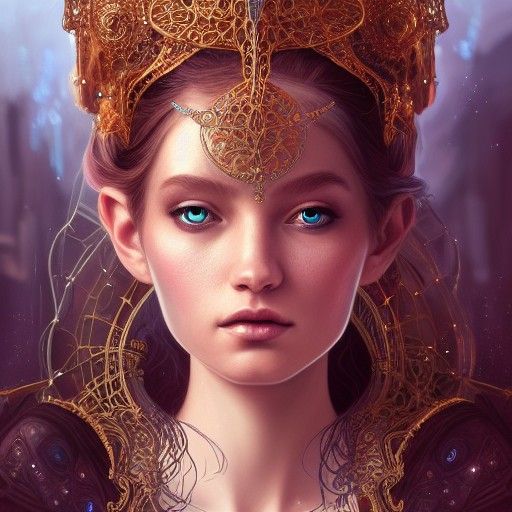 Sci-Fi Princess Portrait in Digital Art Style