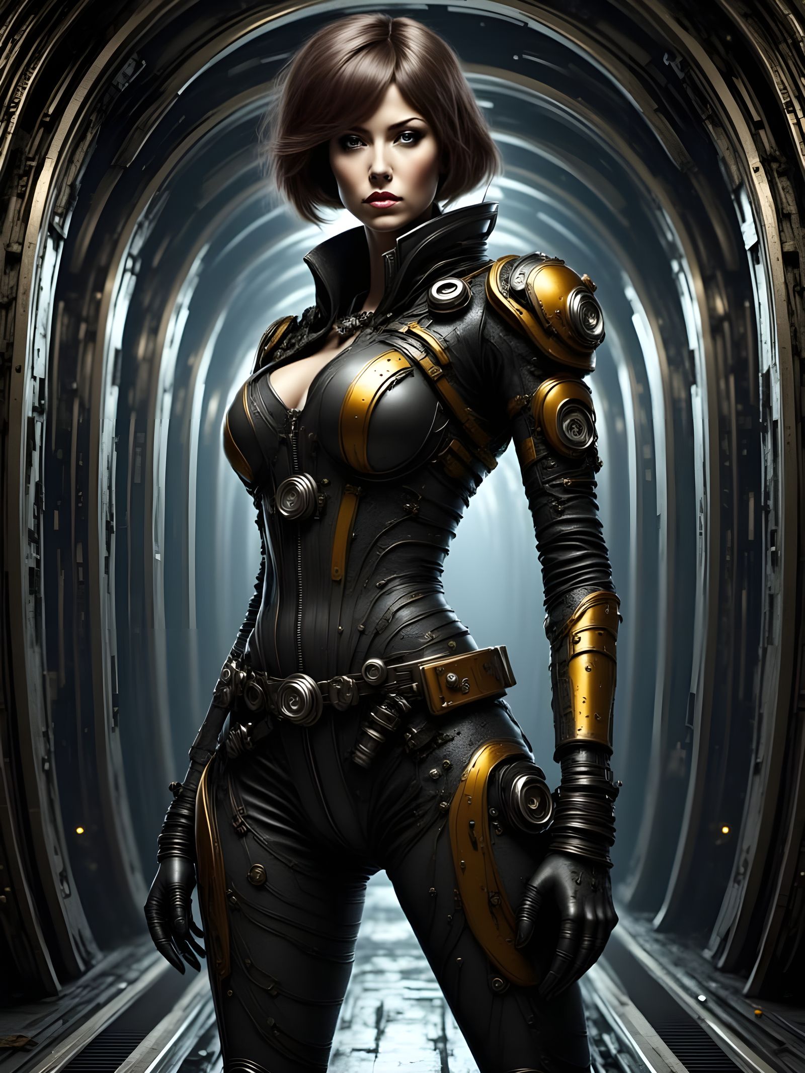 Steampunk Space Age Jet Set Heroine