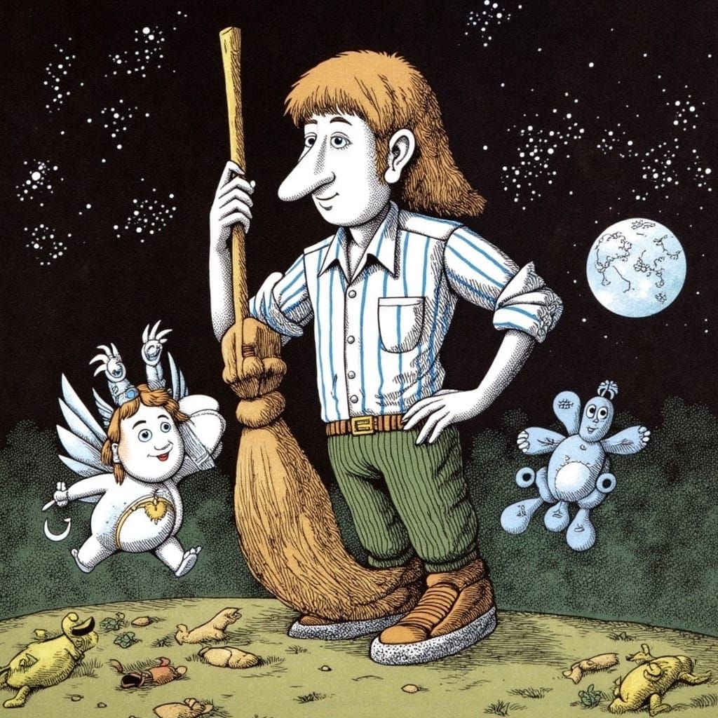 Roger Wilco from Space Quest in Surreal Style