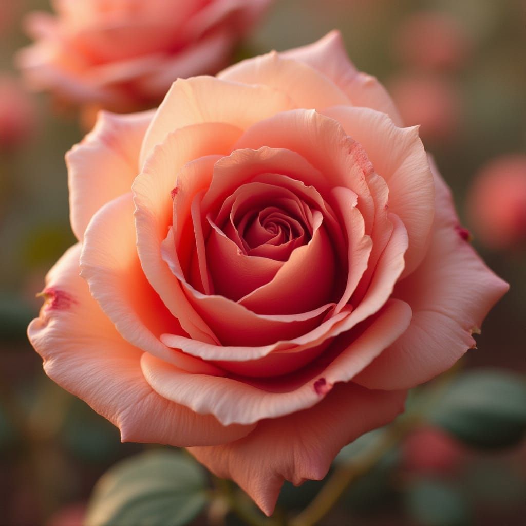 Magical Red and Beige Rose