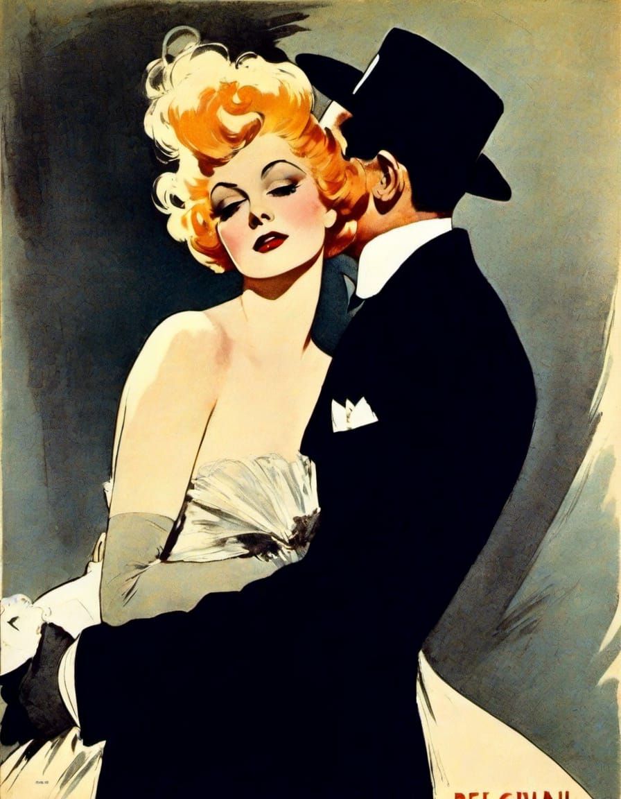 Elegant Woman in a Seductive Mood, in a 1920s Art Deco Style