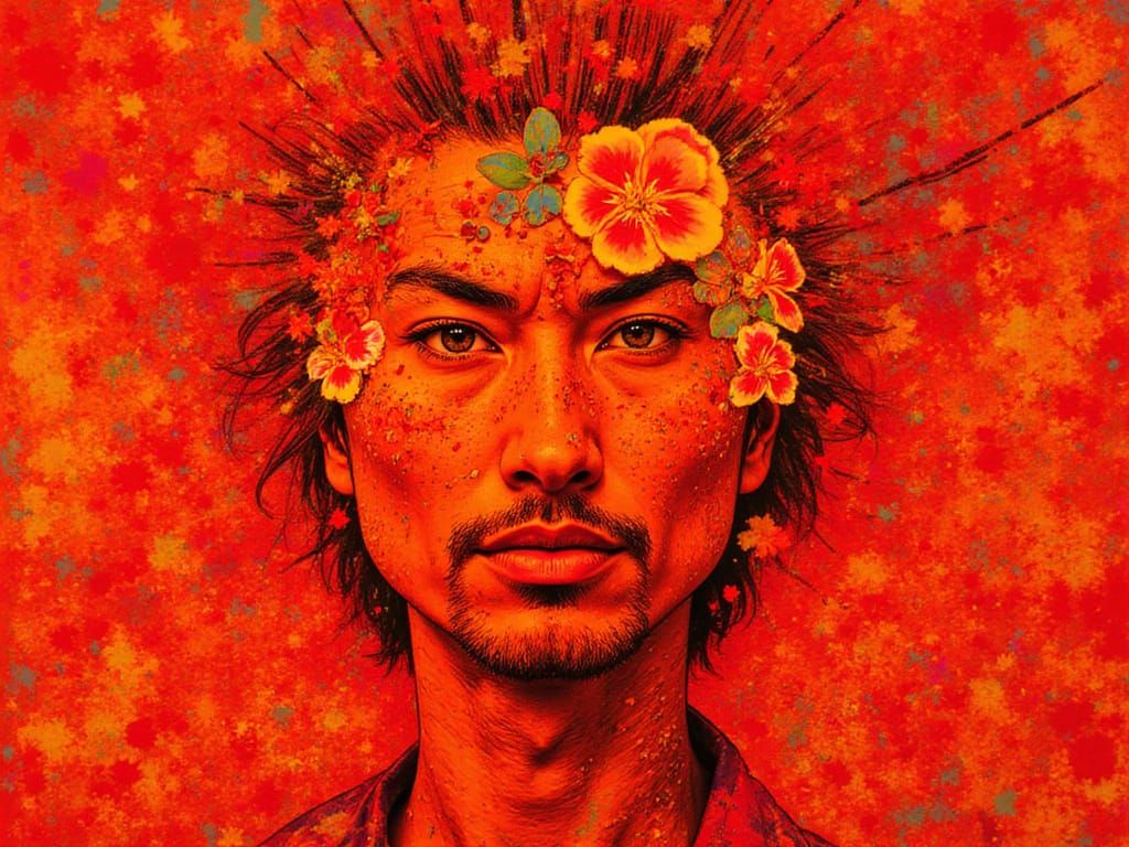 Rainbow Fine Art in Style of Moebius and Shinkawa