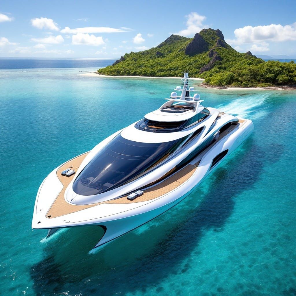 Luxury Aluminum Yacht Cruising Fiji