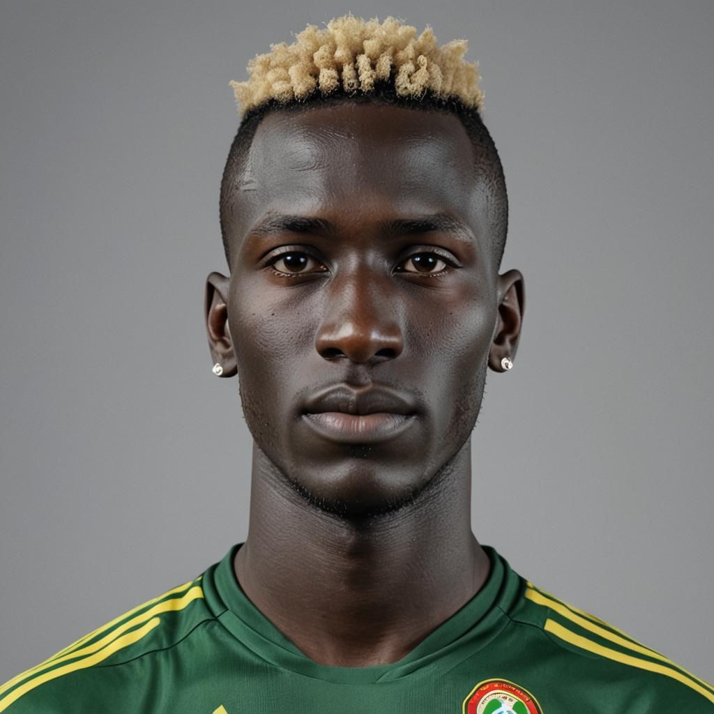 Senegalese Soccer Player Portrait in Studio Lighting