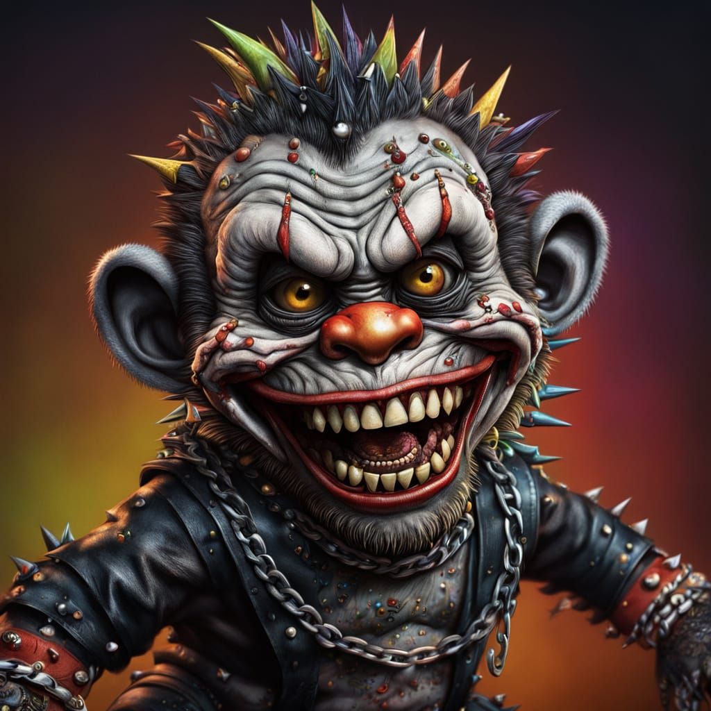 Hyperrealistic Zombie Toddler in Leather Diaper