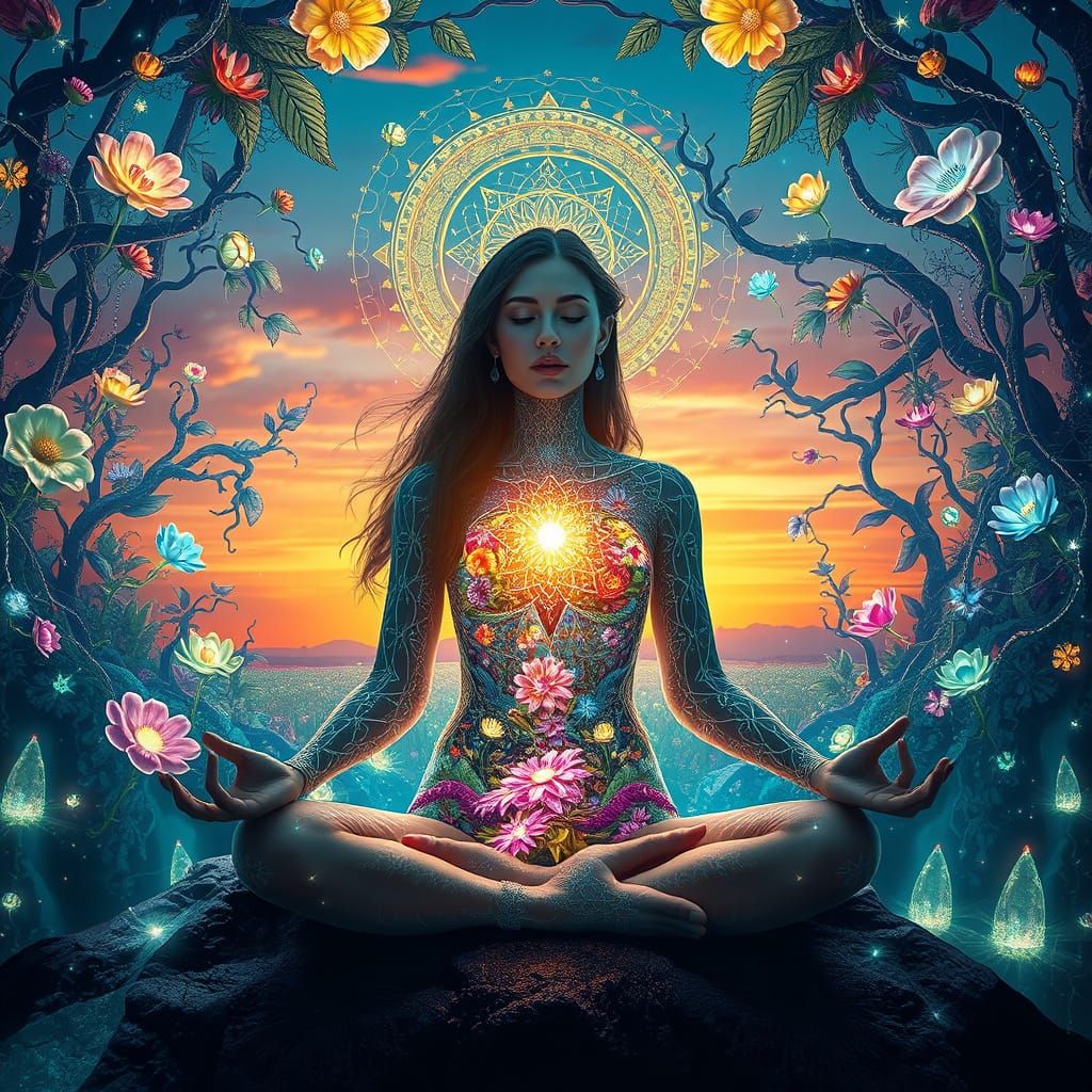 Dreamlike Fusion of Mysticism and Whimsy in Ethereal Landsca...