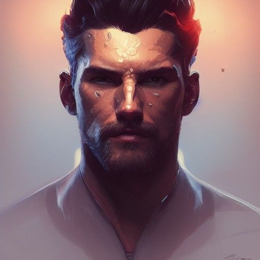 Fantasy Hunter Portrait in Hyperdetailed Style