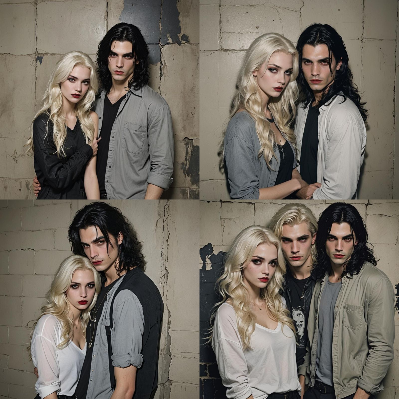 Jealous Girl and Vampire Boyfriend in Comic Art