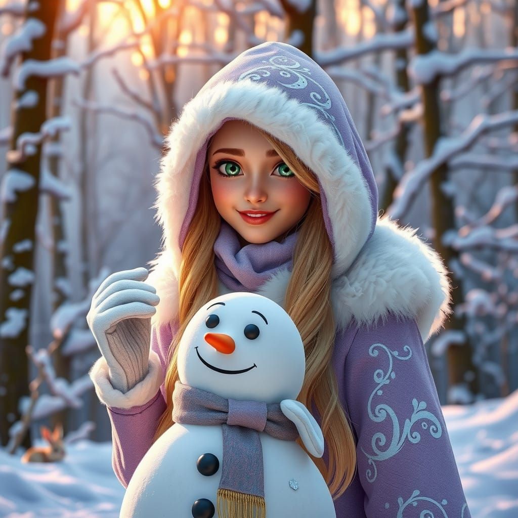 Golden Princess in Winter Wonderland