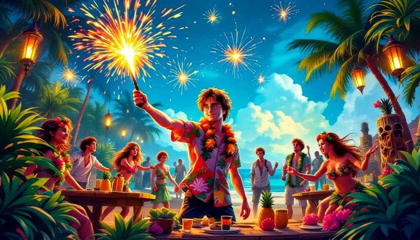 Magical Hawaiian Luau with the Wizarding Family