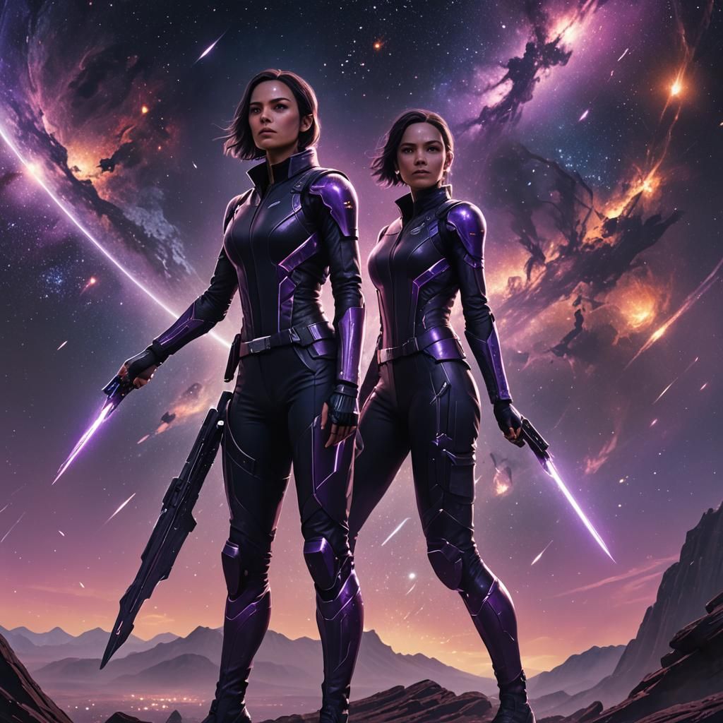 Female Assassin at Galaxy Edge Sci-Fi Art