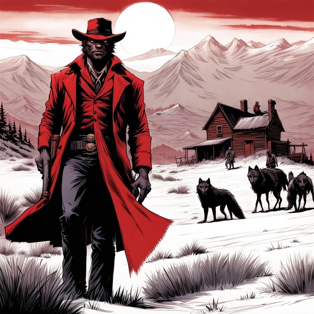 Wolfman in Red Dead Redemption: Comic Book Art