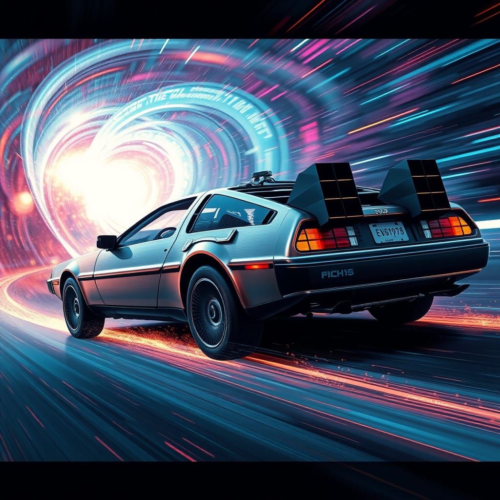 Time Traveler's Dream: DeLorean Speeds into a Futuristic Rea...