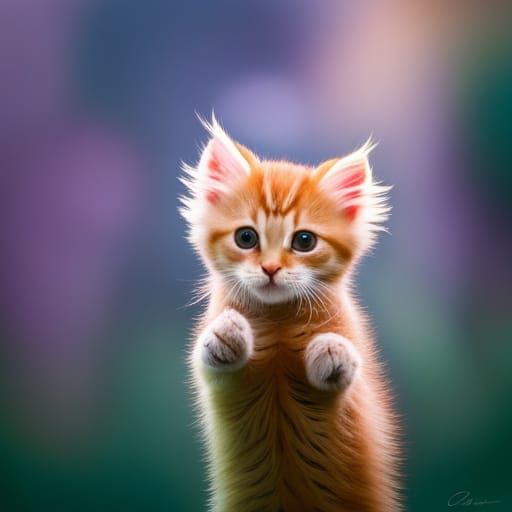 Kitten Enjoying Rain: Professional Photography