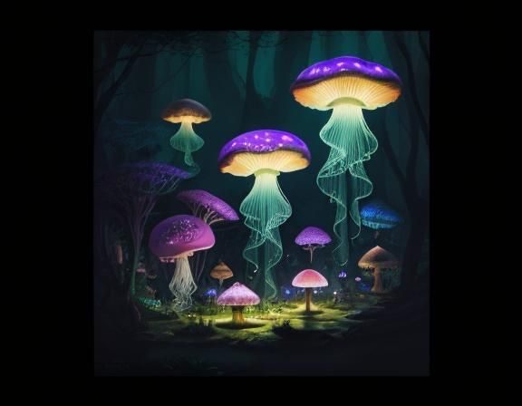 Jellyfish Float Through Toadstool Forest: Beatrix Potter Sty...
