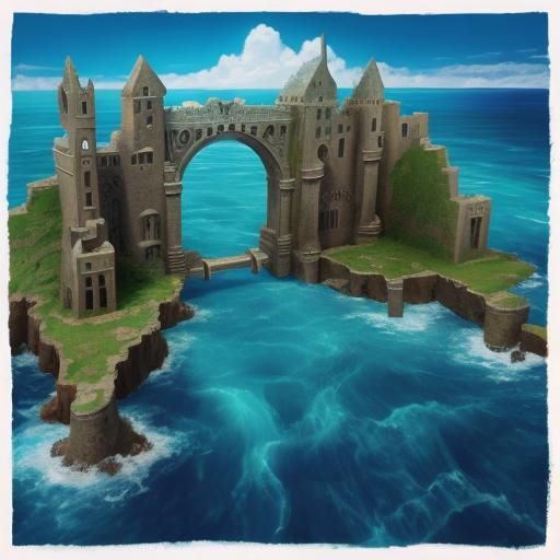 Lost City of Atlantis, AI Generated