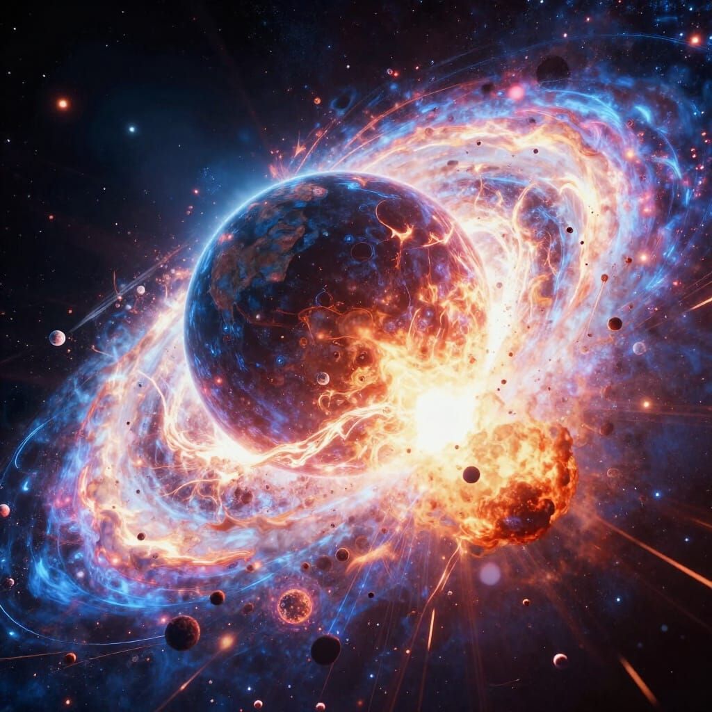 Cosmic Cataclysm: Stellar Giant Explodes in Chaos