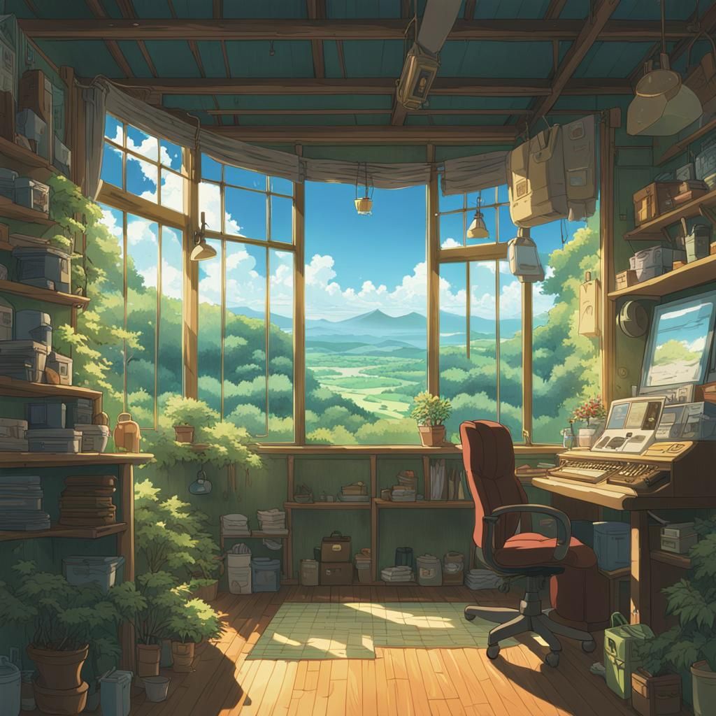 Anime Key Visual in Studio Ghibli Style
