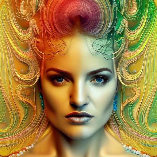 Gina Carano: Elaborate Expressionist Collage in 3D