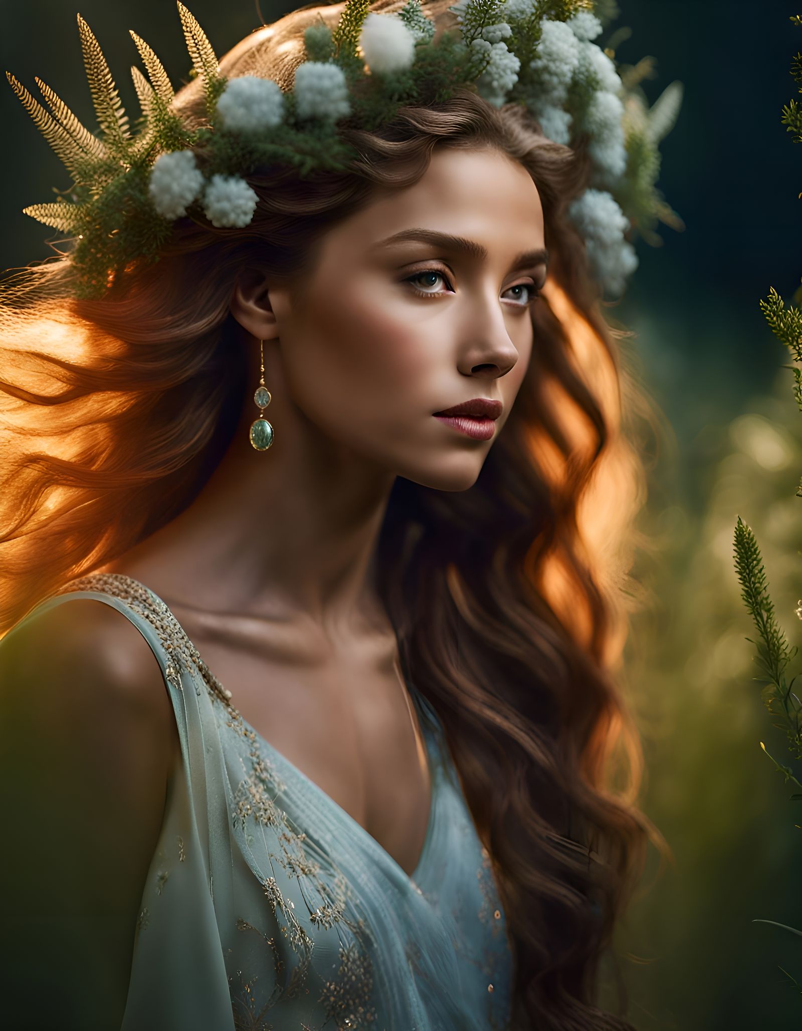 Mystical Nymph in Nature: Ultra Realistic CGI Render