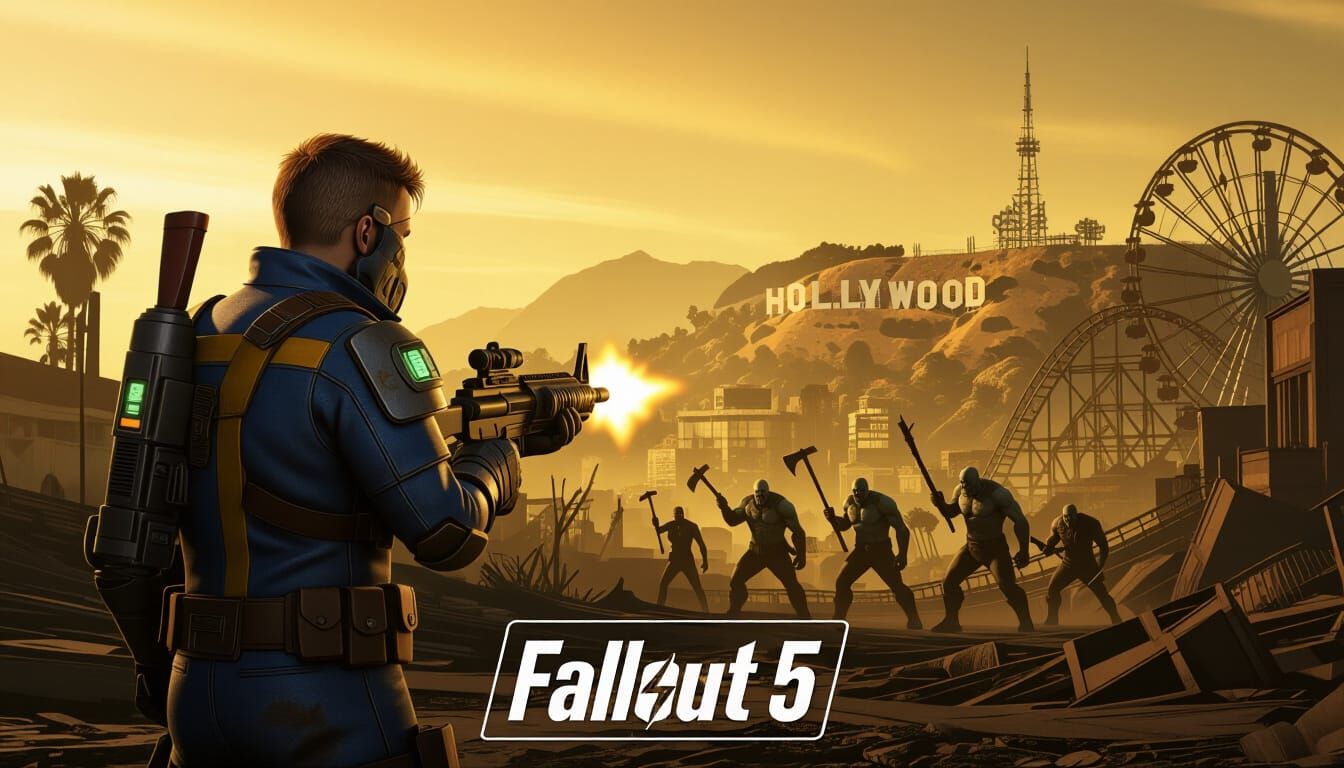 Fallout 5: Vault Dweller Confronts Super Mutants in Ruined L...
