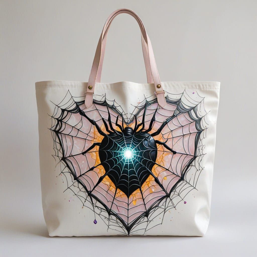 Heart-Shaped Spiderweb Lightbulb with Florals