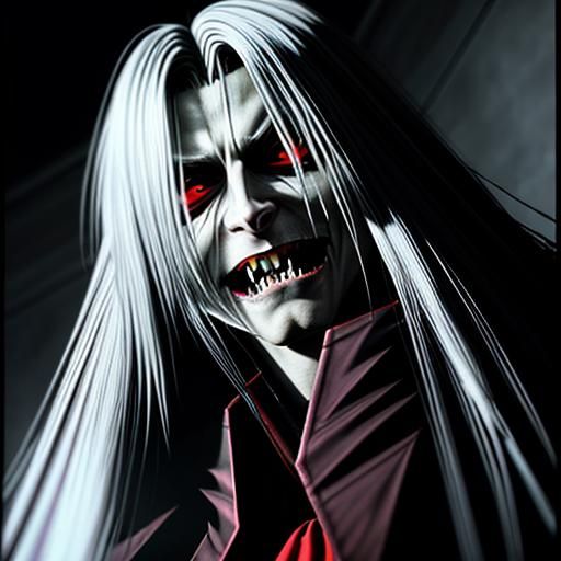 Photorealistic Alucard Hellsing as Real Person