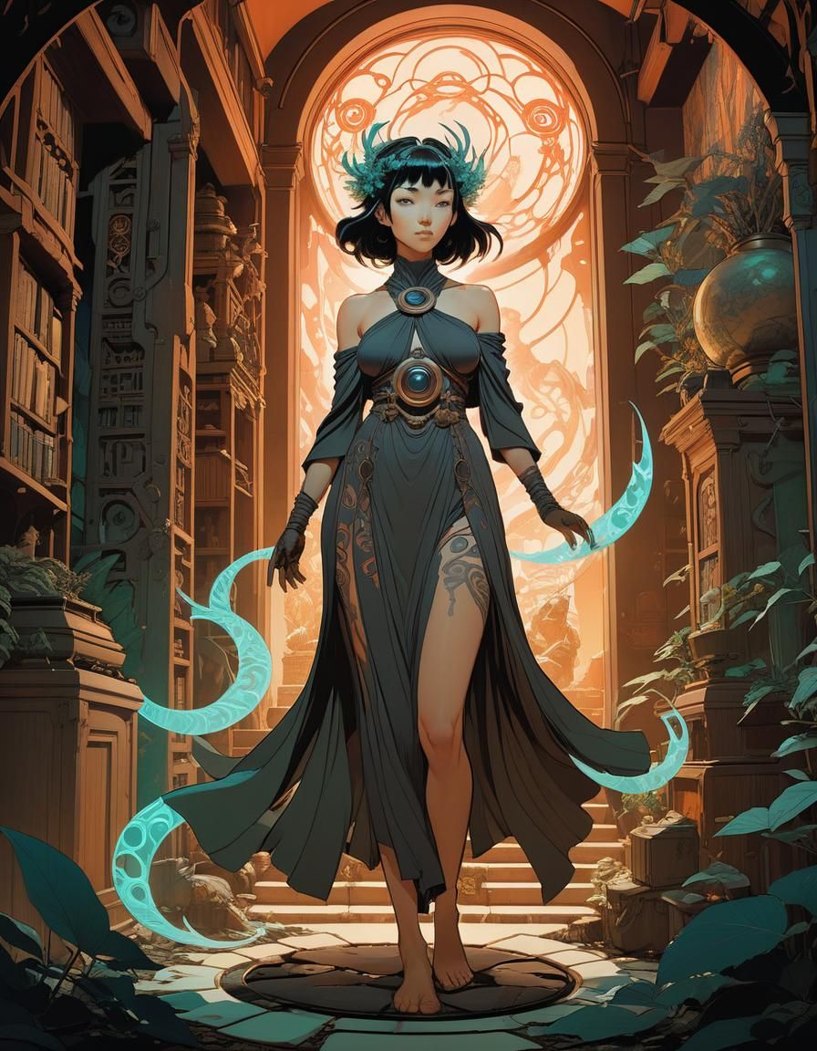 Demeter and Nyx: a Ghibli-esque Fantasy