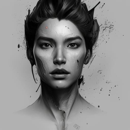 Detailed Portrait in Hyperrealistic Style