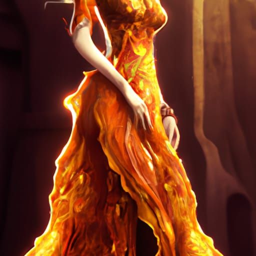 Embroidered Evening Dress Concept Art in Unreal Engine