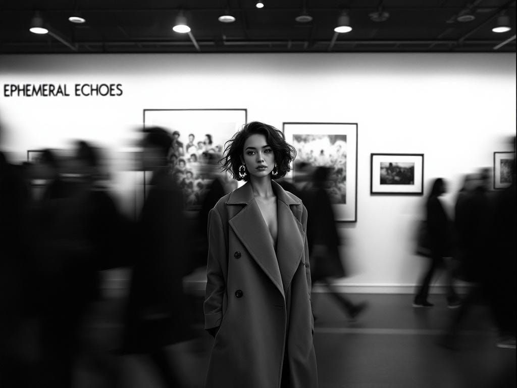 Monochrome Urban Portrait in Cinematic Stillness