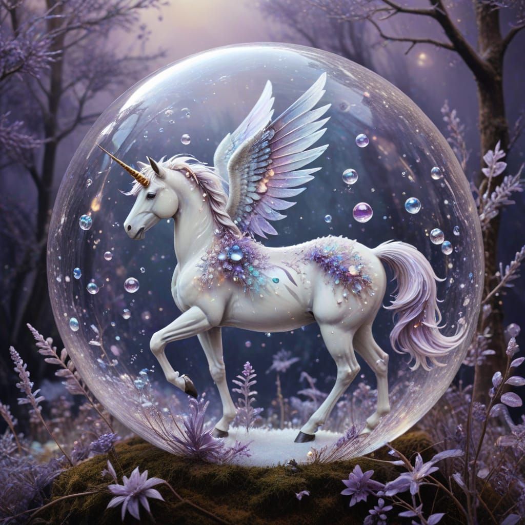 Magical Fairy Kingdom with Iridescent Hummingbird