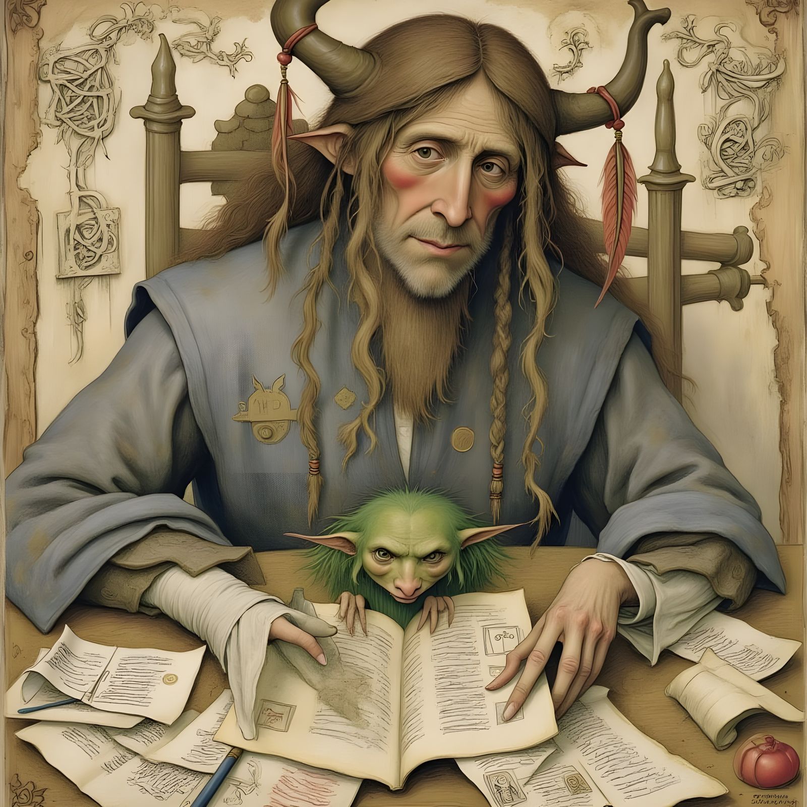 Friends sharing a newspaper...