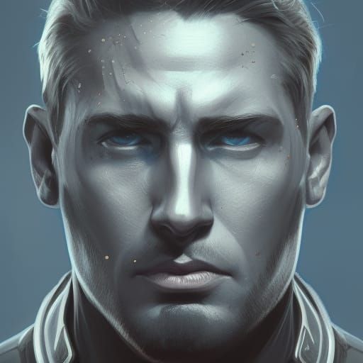 Hyperdetailed Portrait of Captain America