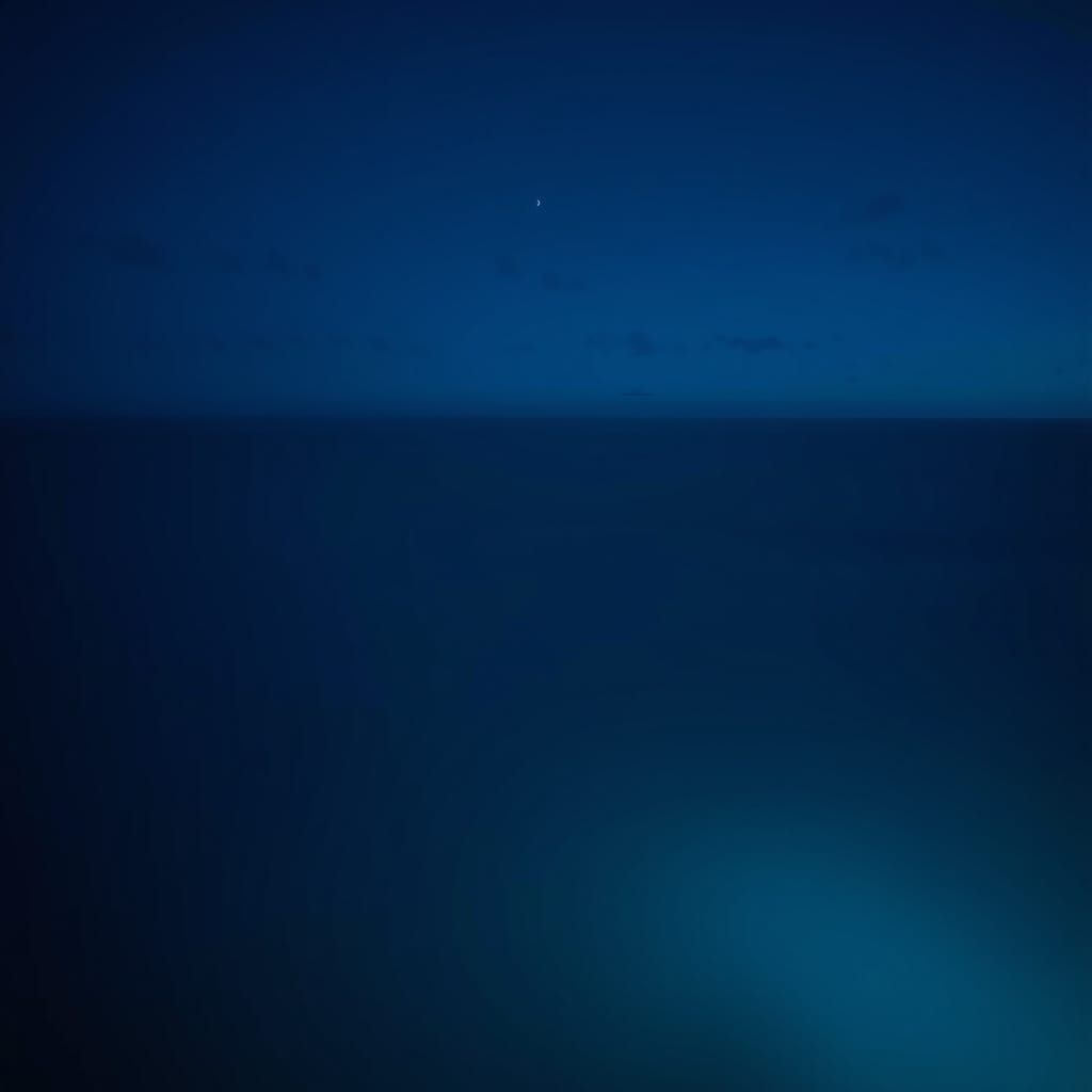 Minimalist Aerial Night Sea: Frutiger Aero Aesthetic