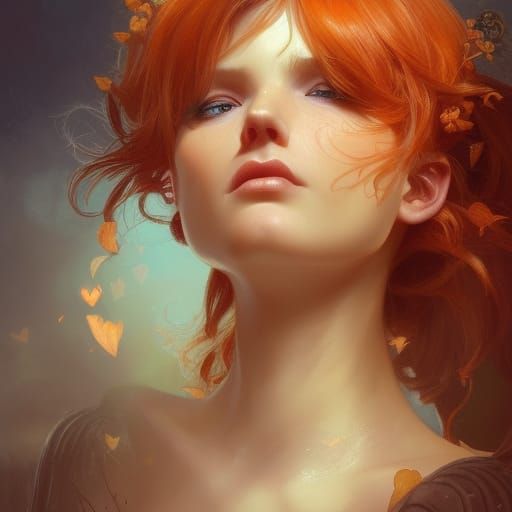 Intricate Pumpkin Pie Fairy Portrait