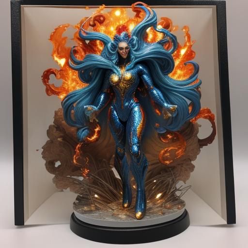 Volcana Cosmic Entity in Marvel Legends Retro Style