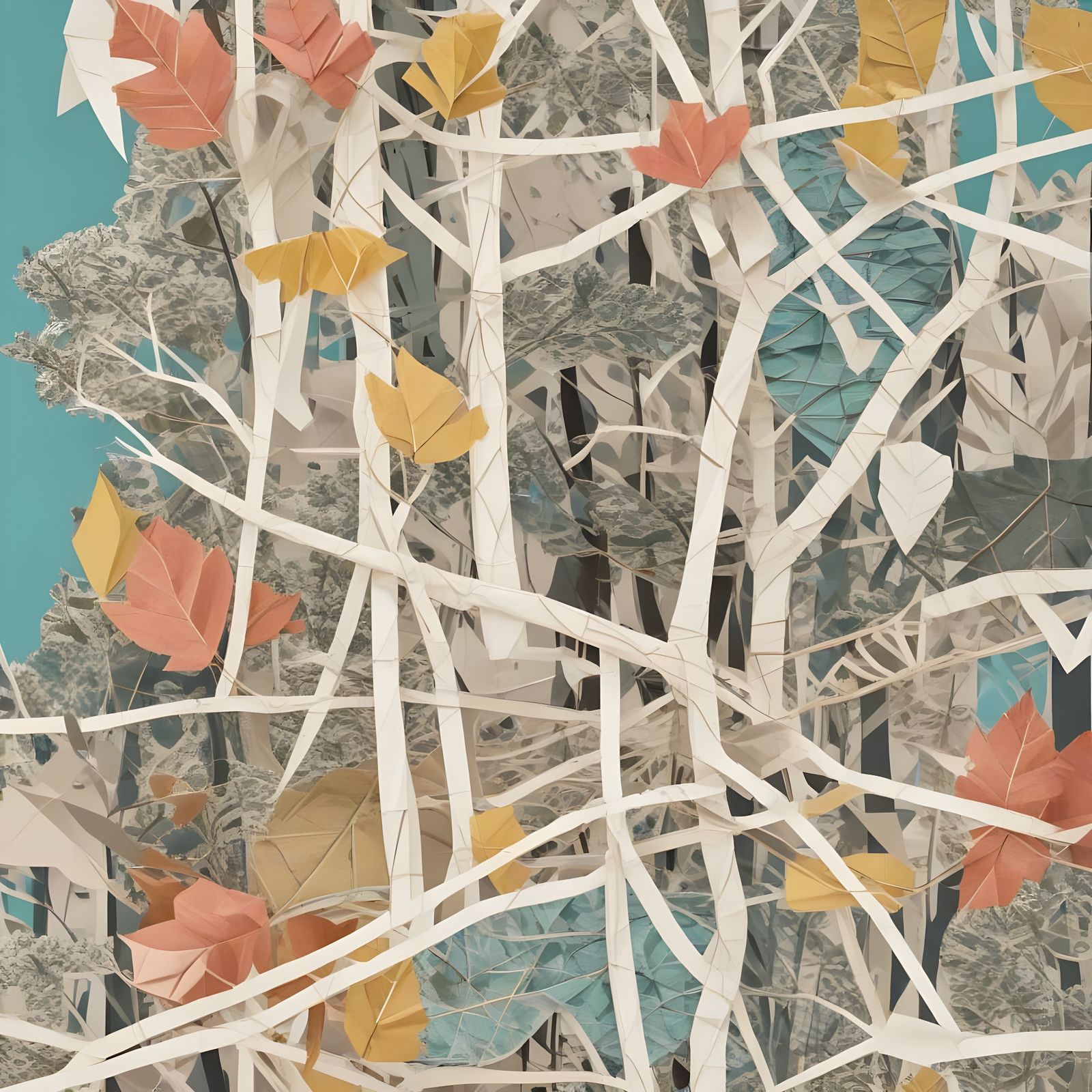 Immersive Forest Art with Origami Paper Folds