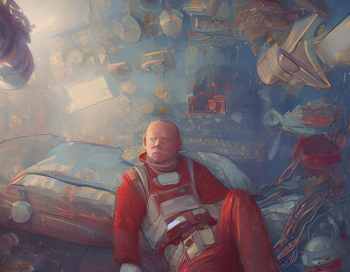 Boy Gazing at Endless Possibilities: Digital Illustration