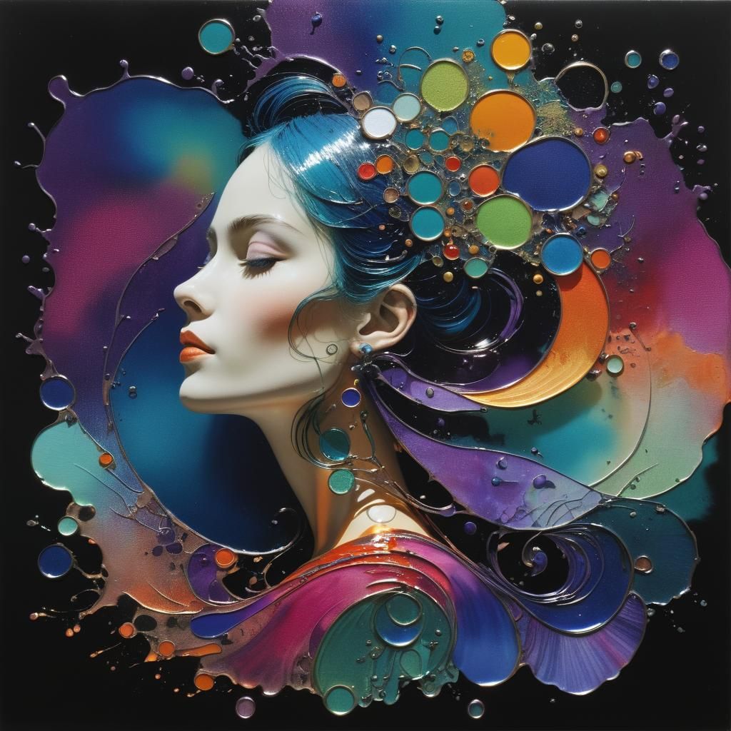 Vibrant Enamel with Sheen and Reflections