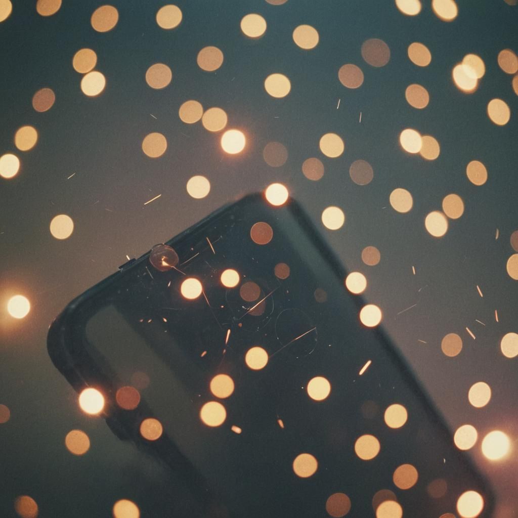 Cell Phone with Unread Messages: Cinematic Close-Up