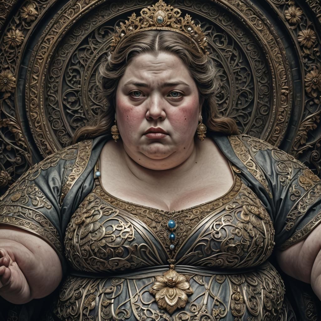 Hyperrealistic Portrait of a Plus-Size Woman